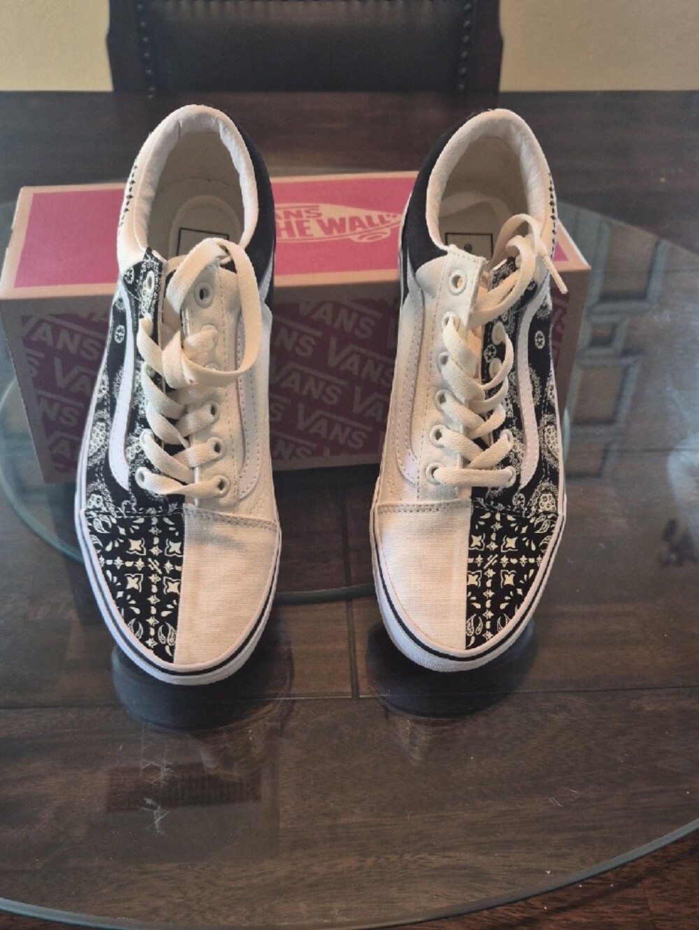 Vans Black & White Paisley Old Skool Sneakers - Picture 2 of 5